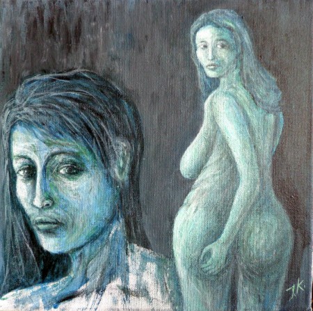 Niekto sa pozerá, acryl, 30x30